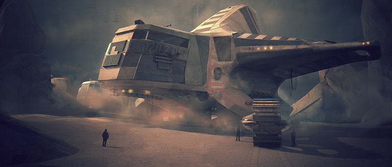 Illustration for article titled Stunning sci-fi concept sketches are actually 3D renders